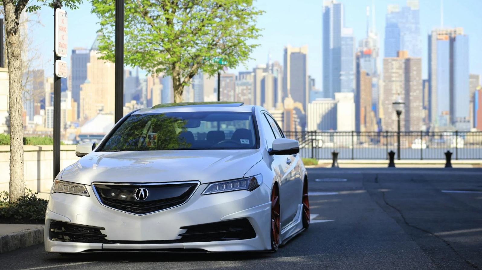 Modified Acura Sedan in the city